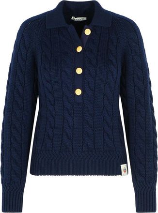 Bally Extrafine Navy Merino Wool Sweater