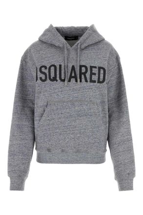 Dsquared2 Melange Grey Cotton Sweatshirt