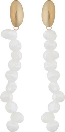 Panacea Faux Pearl Linear Drop Earrings in White at Nordstrom Rack