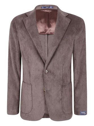 Barba corduroy double-button blazer - men - Polyester - 48 - Brown