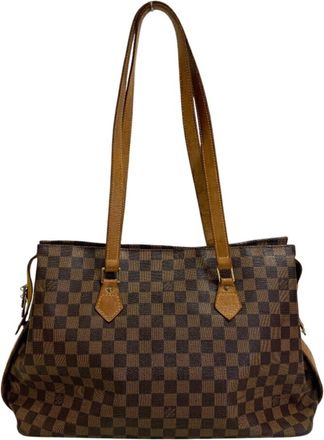 Louis Vuitton Beige Brown Damier Canvas Tote Bag (Pre-Owned)