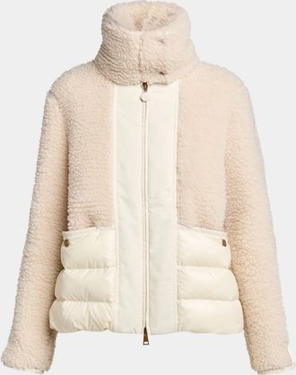 Moncler Glorieux Padded Faux Fur Jacket