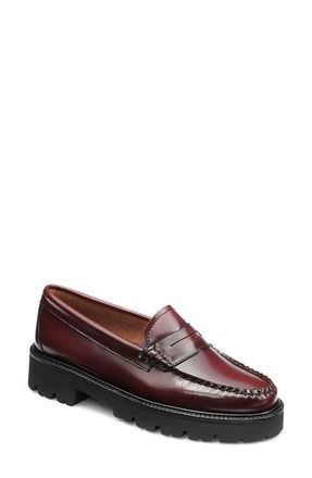 G.H. Bass & Co. Whitney Super Lug Sole Penny Loafer in Wine at Nordstrom, Size 5.5