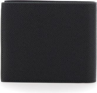 Ferragamo Mens Bi-Fold Wallet Micro Gancini Black Calf Leather
