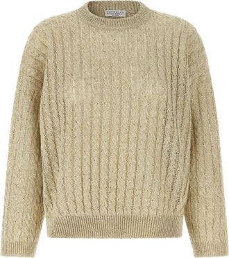 Brunello Cucinelli Beige Linen Womens Cardigan