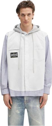 AMBUSH Hooded Shirt - Heren - Hoodies - Grijs - XL - Katoen - Hoodies & sweatvesten