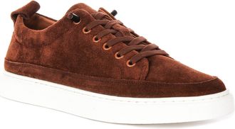 Justinreess England Josh Suede Mens Low Pro Flat Lace Casual Shoes Trainers (Brown, UK 9)