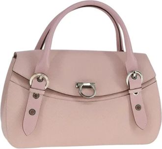 Ferragamo Pre-owned Handtas - Dames - Vintage Handtas - Roze - ONE Size - Leer - Vintage