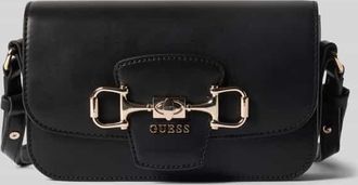 Guess Handtasche mit Label-Applikation Modell JANIE in Black, Gr&ouml;&szlig;e 1