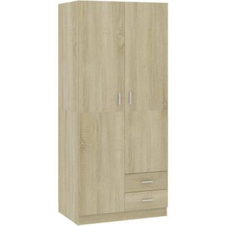 vidaXL Armario De Madera De Ingenier&iacute;a Roble Sonoma 80x52x180 Cm Vidaxl