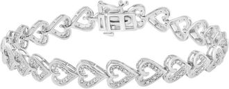 Effy Diamond Heart Chain Bracelet in White at Nordstrom Rack, Size 7