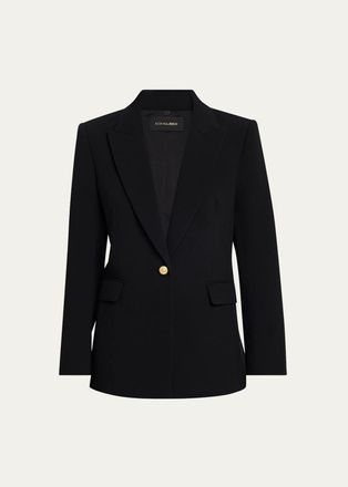 Kobi Halperin Rue Single-Button Crepe Jacket