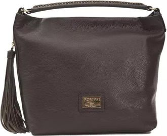 Pompei Donatella Brown Leather Shoulder Womens Bag