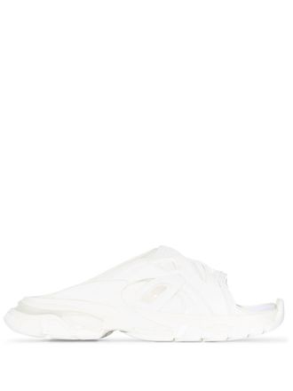 Balenciaga Track flat slide sandals - unisex - Rubber/Rubber - 42 - White
