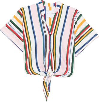 Cala de la Cruz Blusa a righe - Bianco