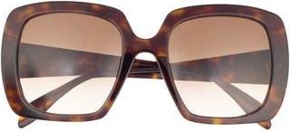 Alexander McQueen 54mm Square Sunglasses in Havana Havana Brown at Nordstrom Rack
