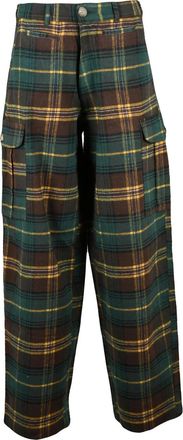 Sky High Farm Flannel Cargo Pants with High Waist and Functional Pockets