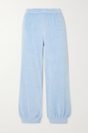 Suzie Kondi Tosk Cotton-blend Terry Track Pants - Blue - x small,small,medium,large,x large