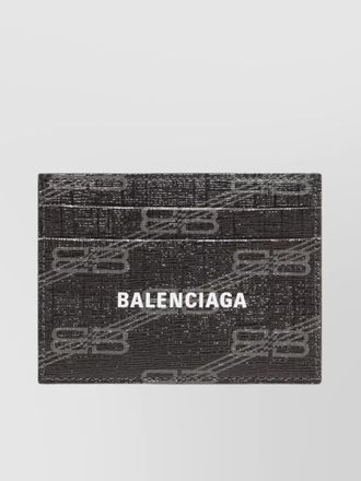 Balenciaga monogram compact cotton blend card holder
