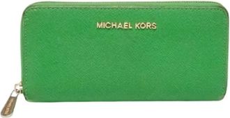 Michael Kors Pre-owned Wallets, female, Green, Size: ONE SIZE Pre-owned Zip Around Wallet