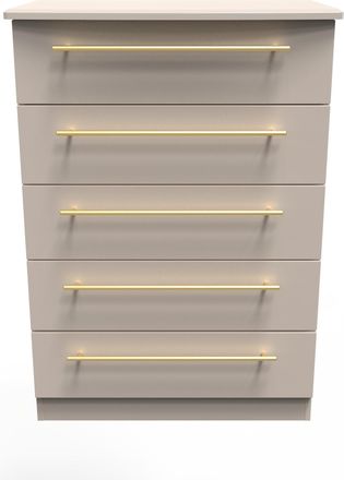 Welcome Furniture Ealing Ready Assembled 5 Drawer Chest in Kashmir Matt - Welcome Furniture | TJ Hughes