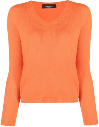 Fabiana Filippi V-neck cashmere sweater - women - Cashmere - 38 - Orange