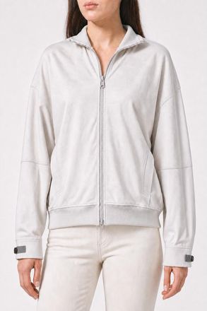 Brunello Cucinelli Womens Athletic Style Zip Up Fashion Sweater Nwt, Size L