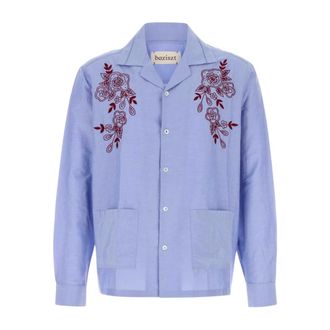 Baziszt Camicia Celeste - - Shirts - Uomo - Blu - L