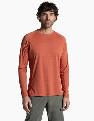 Craghoppers Mens Craghoppers Mens NosiLife SolarShield+ Long Sleeve T-Shirt - Orange - Size: 44