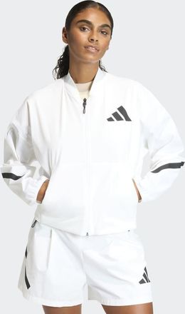 adidas Z.N.E. - Bomber in tessuto bianco