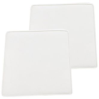 Beliani Conjunto De 2 Cojines Para Silla De Jard&iacute;n Con Cordones Funda Extra&iacute;ble Blanco Terni