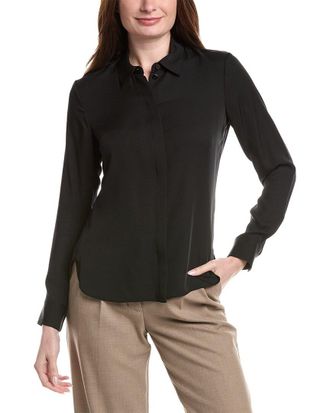 Theory Classic Fitted Silk Shirt