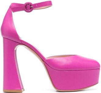 Gianvito Rossi Holly DOrsay platform pumps - women - Calf Leather/Calf Leather/Calf Leather - 38.5 - Pink