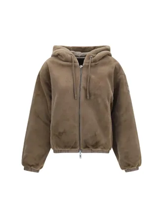Moose Knuckles Reversible Faux Fur Sweatshirt - Ashen
