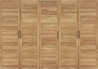 HOME AFFAIRE Drehtürenschrank »Chamara« aus massivem Eichenholz, in unterschiedlichen Breiten, Höhe 218 cm