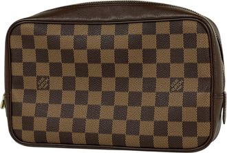 Louis Vuitton Brown Damier Canvas Pouch (Pre-Owned)