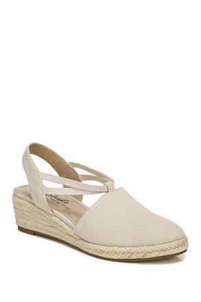 Life Stride Katrina Espadrille Slingback Wedge Pump in Almond at Nordstrom, Size 7.5