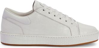 Giuseppe Zanotti GZ-City crocodile-embossed lace-up low-top sneakers - men - Leather/Rubber/Cotton/Leather - 45 - White