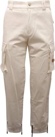 GCDS Cargo Denim Broek Made in Italy - Heren - Straight fit broeken - Wit - S - Denim - Broeken