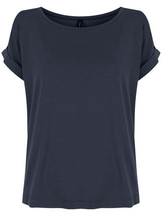 Lygia & Nanny T-shirt met opgerolde mouwen - Blauw