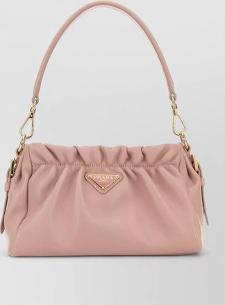 Prada nappa leather shoulder bag gold tone hardware
