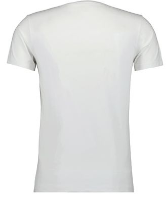 Ragman T-Shirt RAGMAN, Herren, Gr. XXL, weiss (wei&szlig;), Baumwollmischung, slim fit, V-Ausschnitt, Shirts T-Shirt