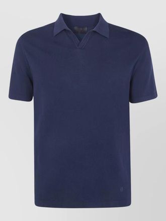 Dondup crepe cotton regular fit polo shirt