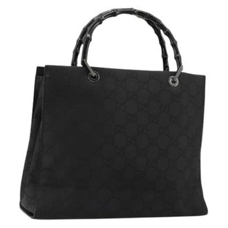 Gucci Pre-owned Handbags, female, Black, Size: ONE SIZE Pre-owned Vintage Nylon Hand Bag