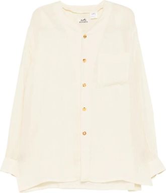 Hermès Blusa stile camicia 1990-2000 - Bianco