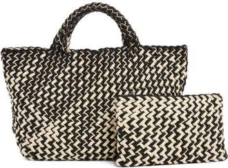 Naghedi St. Barths Medium Double Weave Tote in Obsidian at Nordstrom