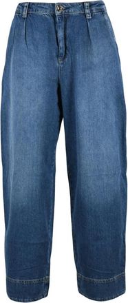 Liu Jo Baggy Jeans - Dames - Cropped Jeans - Blauw - W30 - Katoen - Jeans