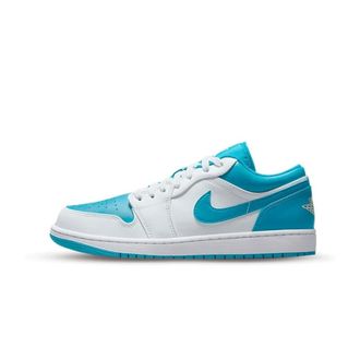 Nike Jordan 1 Low Aquatone - unisex - Sport - Blauw - Maat: 44 1/2 EU Leer