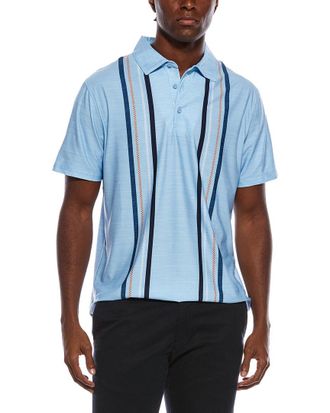 Ben Sherman Checkerboard Vertical Stripe Tech Polo Shirt