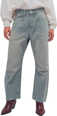 Free People We The Free Minimalist Moxie Barrel Jeans in Aloe at Nordstrom, Size 29